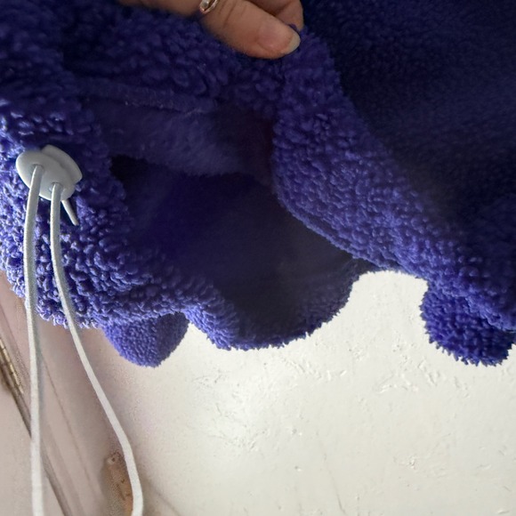 Wild Fable Womens Purple Fleece Sherpa Quarter Zip Hoodie Top XXL Plus - Picture 5 of 10